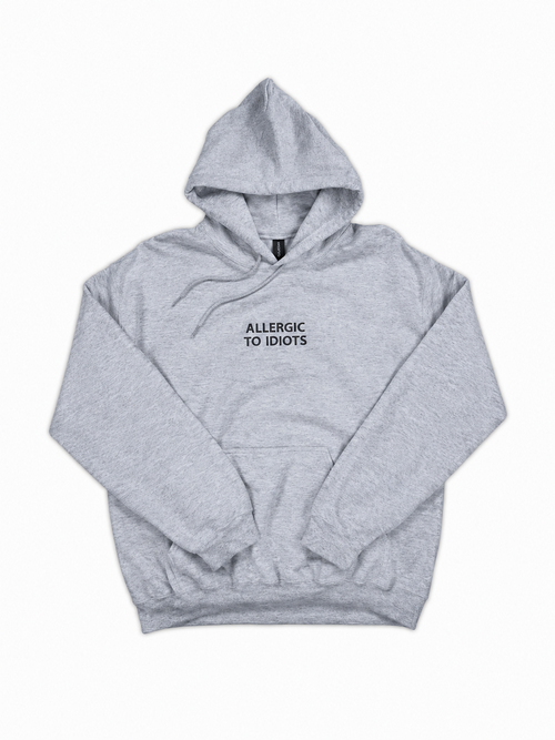 ALLERGIQUE AUX IDIOTS - Sweat à capuche brodé