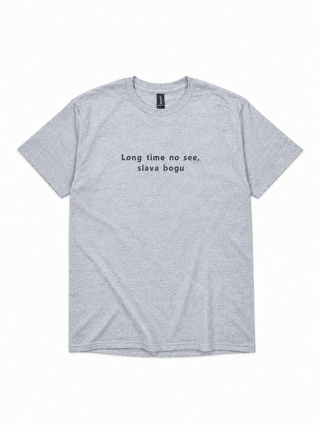 T-shirt brodé « Long Time No See, Slava Bogu »